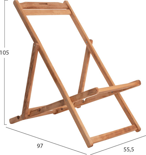 HomeMarkt Lemnos Rahmen Für Stuhl Für Regisseur Hölzernes 55.5x97x82cm Beige