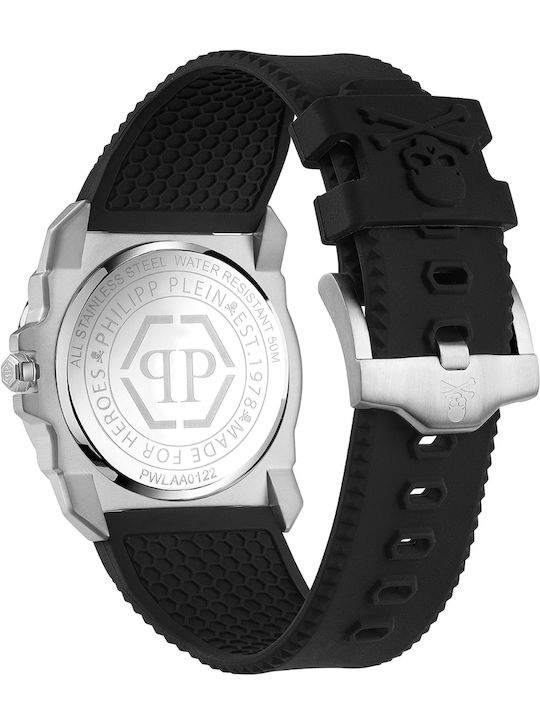 Philipp Plein The $kull Ρολόι Μπαταρίας με Καουτσούκ Λουράκι Philipp Plein The $kull Ρολόι Μπαταρίας με Καουτσούκ Λουράκι