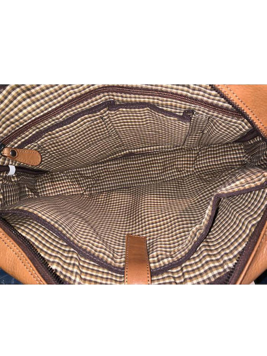 Leder Herrentasche Schulter / Crossbody Tabac Braun