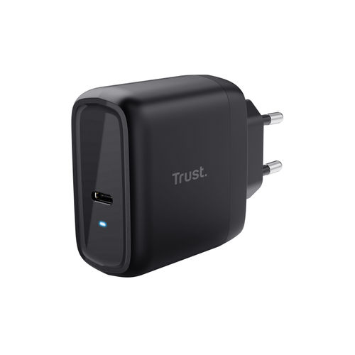 Trust Φορτιστής με Θύρα USB-C και Καλώδιο USB-C 65W Power Delivery Μαύρος (Maxo)