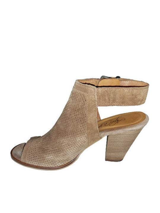 Suede Sandalen Braun