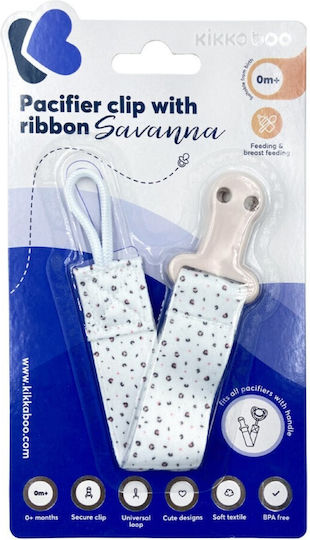 Kikka Boo Ribbon Pacifier Savanna made of Fabric Pink