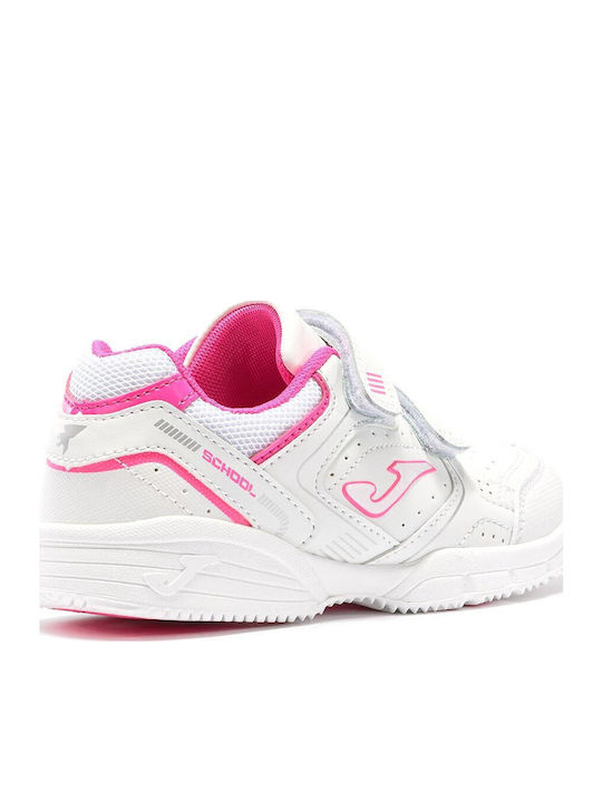 School Παιδικά Sneakers με Σκρατς Λευκά