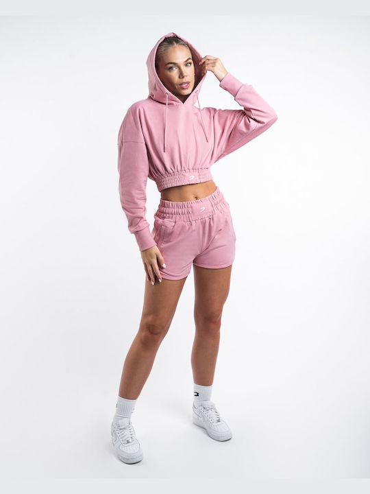 Women's Hooded Sweatshirt Boxraw Kim - Pink