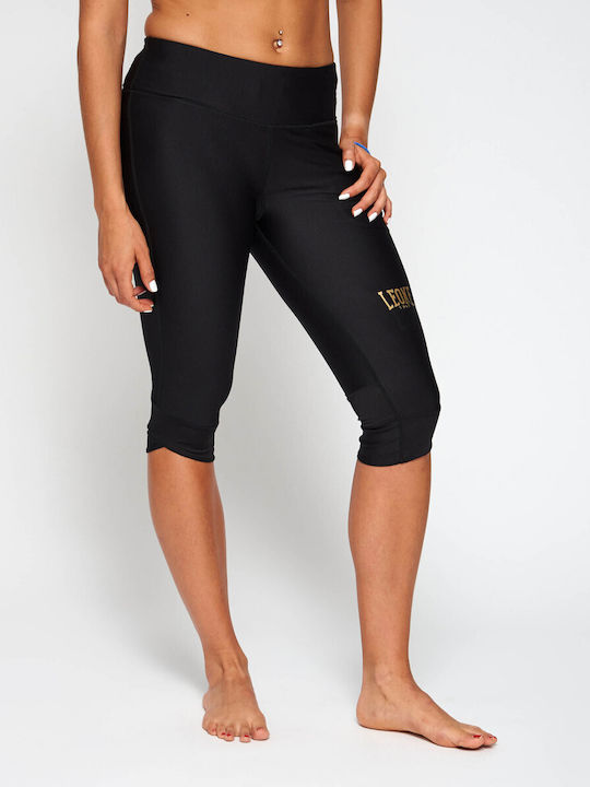 Leggings scurți de damă tip Capri Leone Essential ABXE53 - Negru