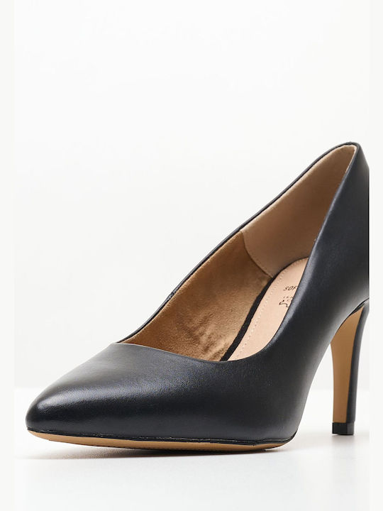 S.Oliver Leather Black Heels