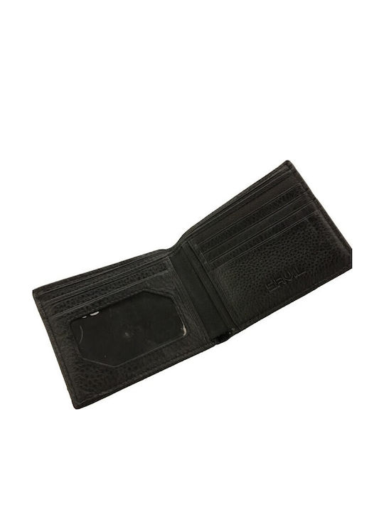 Leather Men's Wallet Coins Black