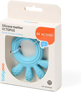 Babyono Octopus Beißring für das Zahnen aus Silikon für 0 m+