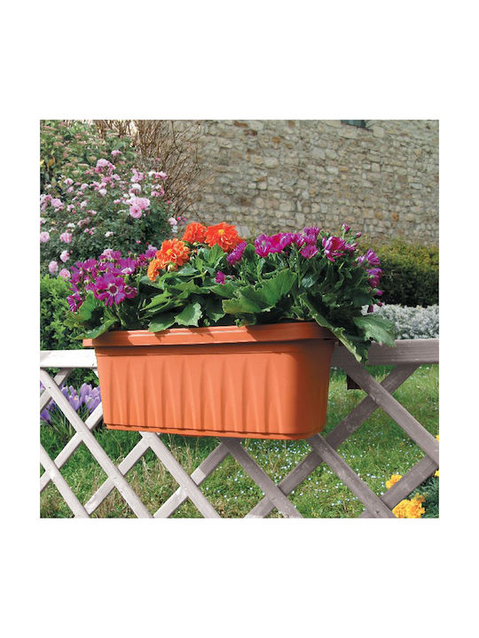 ITALY Blumenkasten Hängend 50x18.5cm in Orange Farbe 30217