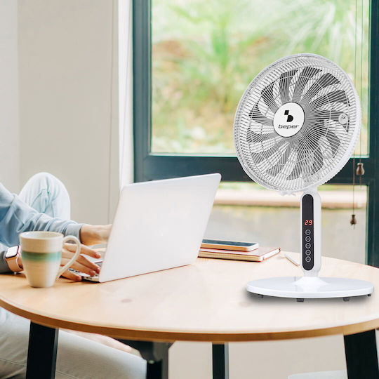 Beper Ventilator Sockel 55W Lüfterdurchmesser 40cm Weiß
