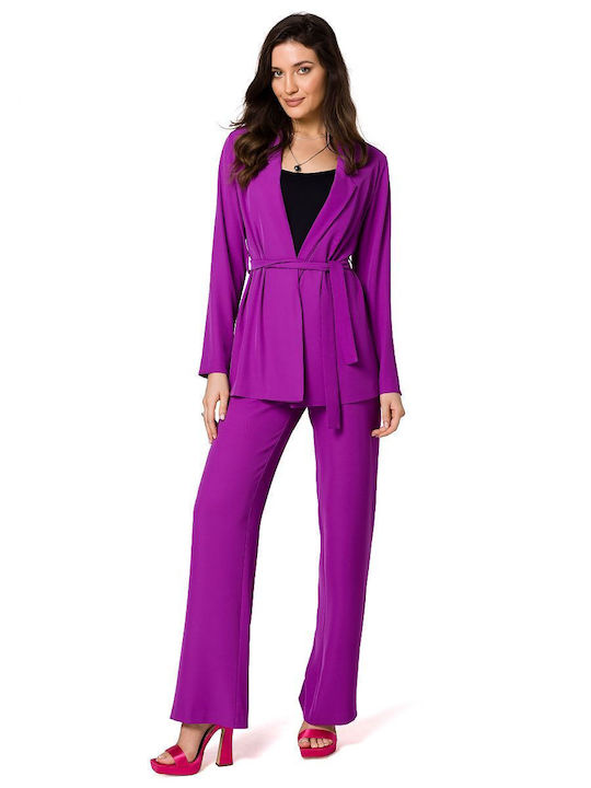 Makover K161 Women's Blazer Purple