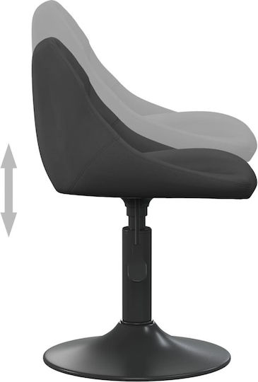 Hocker Bar mit Rückenlehne & Höhenverstellbar Schwarz 4Stück 46x44x62.5-77.5cm