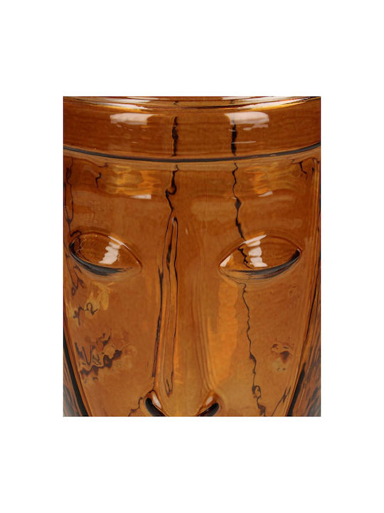 Zaros Διακοσμητικό Βάζο Glas Face Coffee 18x18x25cm 1Stück