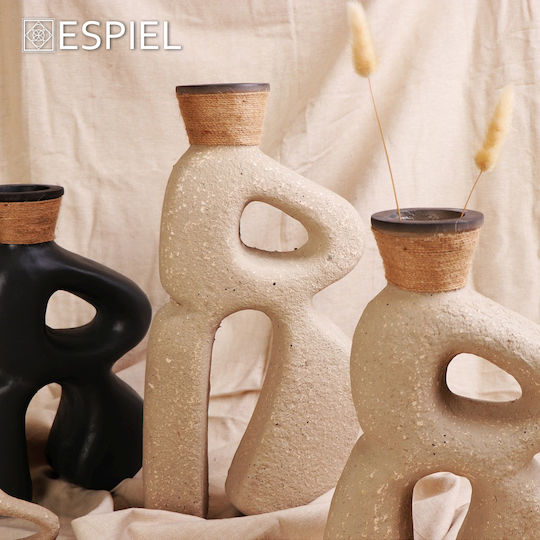Espiel Espiel Dekorative Vase Papier Grau Φ43xΥ43cm