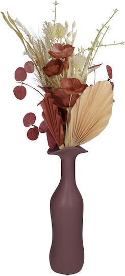 ArteLibre Vază Decorativă Ceramică Violet 10x7x33cm 1buc