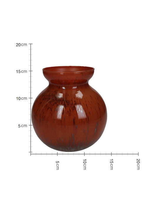 ArteLibre Decorative Vase Red 15x15x16cm