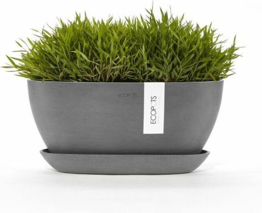 Ecopots Teller Topf Kunststoff Grey 25.6x25.6cm 04.01.0525