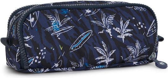 Kipling Gitroy Pencil Case Barrel with 3 Compartments Surf Sea