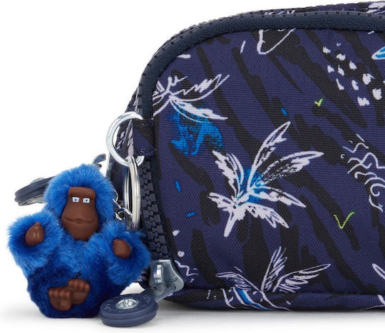 Kipling Gitroy Pencil Case Barrel with 3 Compartments Surf Sea