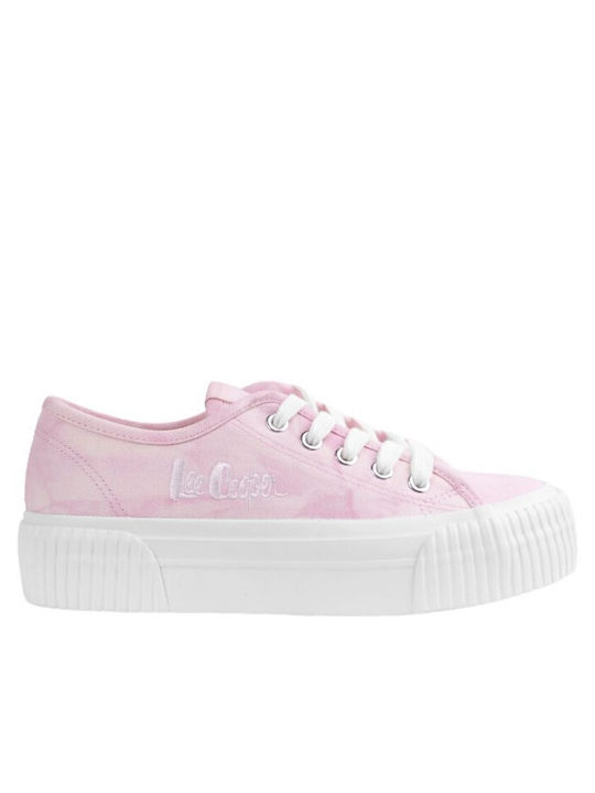 Lee Cooper Damen Flatforms Sneakers Rosa