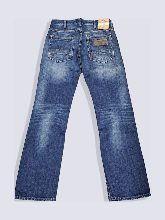 Crank Men's Jeans Pants with Relaxed Straight Fit Navy Blue
