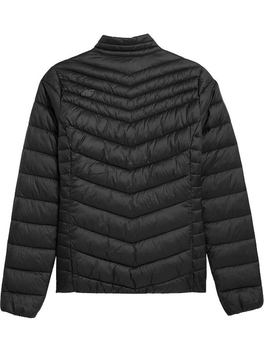 Packbares Kurzes Damen Puffer Jacke Für Winter Schwarz