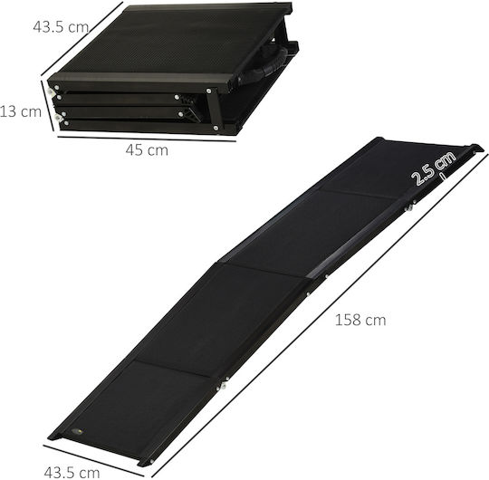 Pawhut Ramp Car for Dog 158x43.5x2.5cm Black