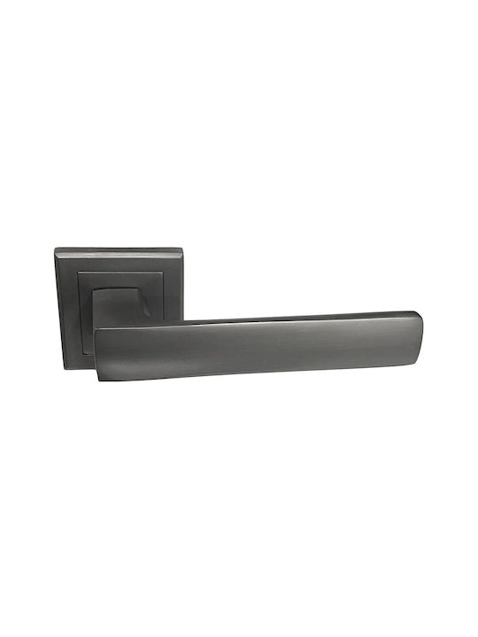 Lever Middle Door with Rosette 90160 Pair Charcoal