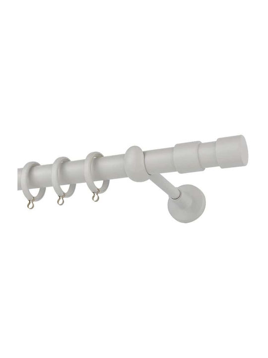 Zogometal Metallic Curtain Pole Color More Mat Collection Single Φ25mm 160cm White Ice