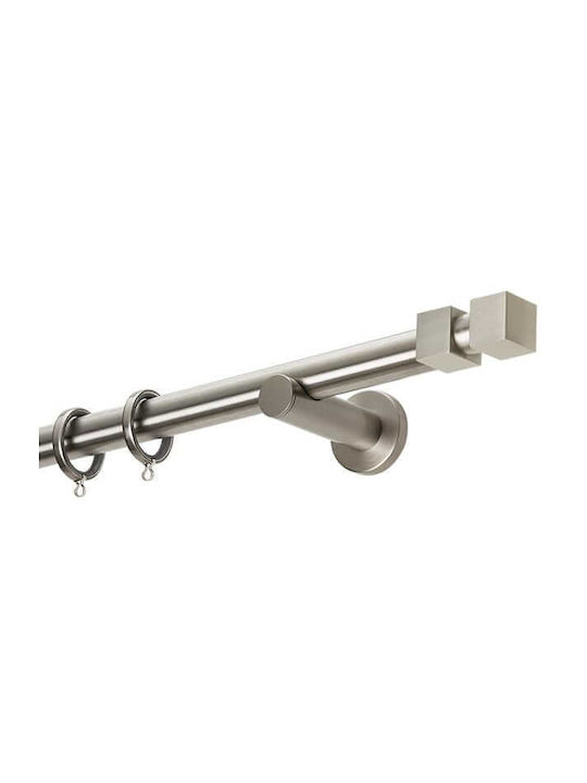 Zogometal Metallic Curtain Pole Single Φ25mm 160cm Nickel Matt