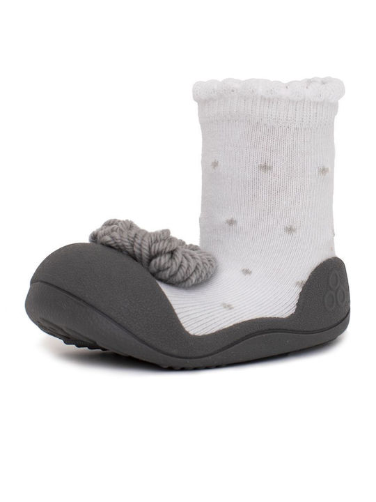 Attipas Kinderstrümpfe Hausschuh-Socken Kniehohe Gray