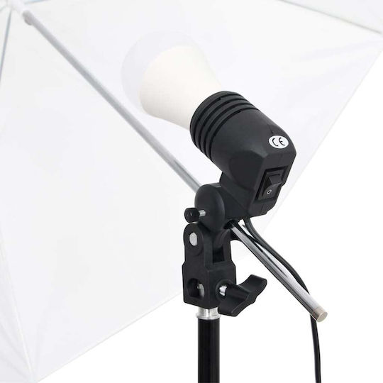 vidaXL Kit Fotografic Studio Set Lumini & Fundal Kit de iluminat pentru Studio