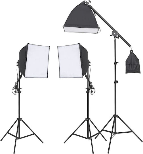 vidaXL Studio Photography Kit Set Lights Background & Reflector Lighting Kit for Studio