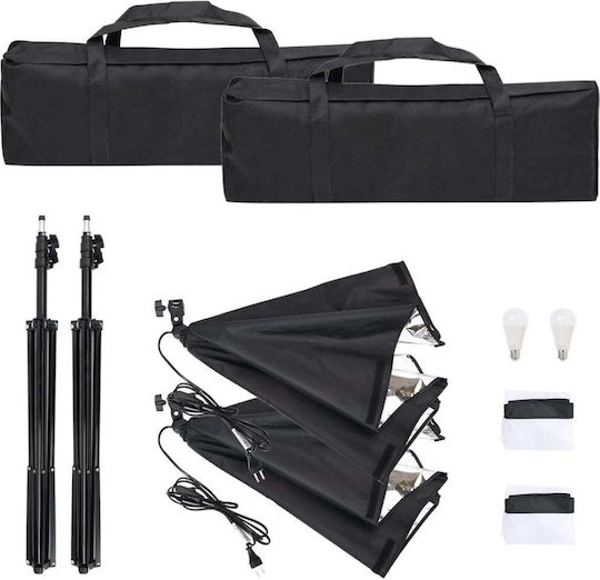 vidaXL Studio-Fotografie-Kit Set Lichter & Hintergrund Beleuchtungsset für Studio