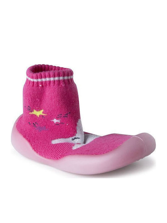 Tuc Tuc Kids' Long Slipper Socks Fuchsia