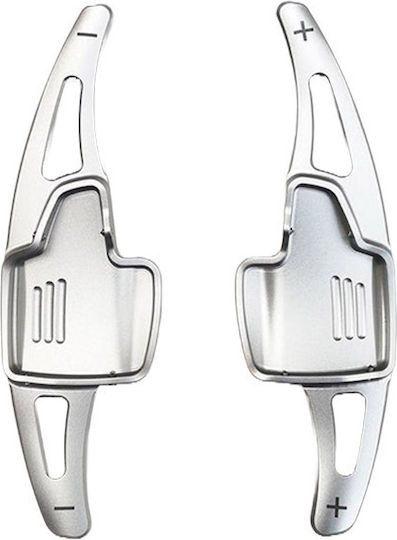 Carner Steering Wheel Decoration Aluminum Shift Paddles for Ford Focus 2015-2019 Silver 2pcs in Silver Color 0029794