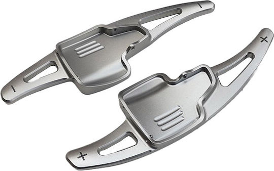 Carner Steering Wheel Decoration Aluminum Shift Paddles for Ford Focus 2015-2019 Silver 2pcs in Silver Color 0029794