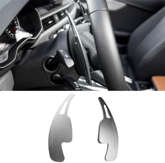 Carner Paddles Shift Αλουμινίου για Audi A3 2017 / A4 2017 / A5 2017 Ασημί 2τμχ