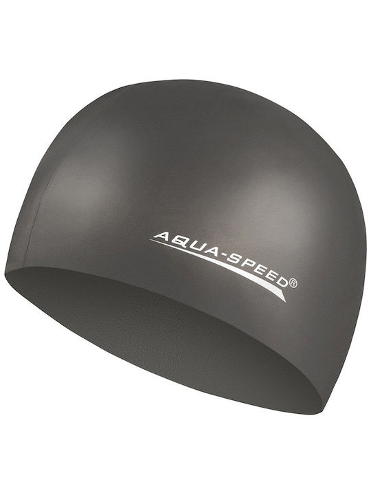 Aquaspeed Silicone Adults Swimming Cap Black