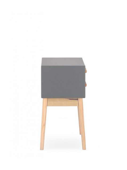 Κομοδίνο Ordinary Ξύλινο Γκρι 43x30x58.5cm