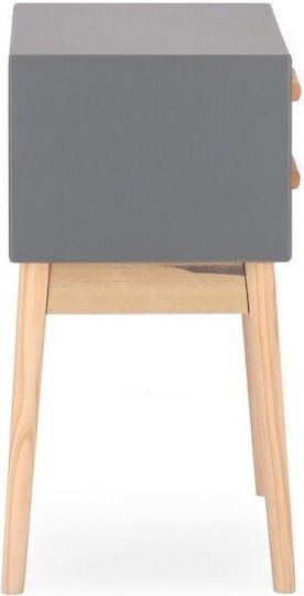 Noptieră Ordinary Din Lemn Gri 43x30x58.5cm