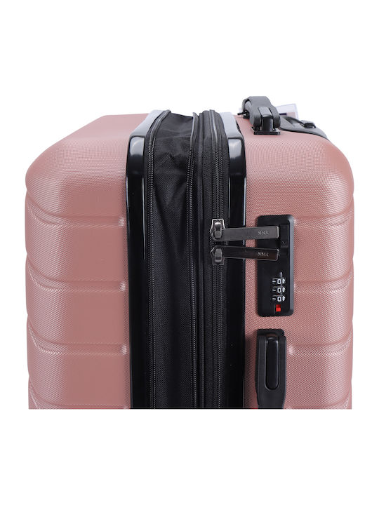 Lavor Cabin Hard Pink Suitcase With 4 Wheels Height 55cm