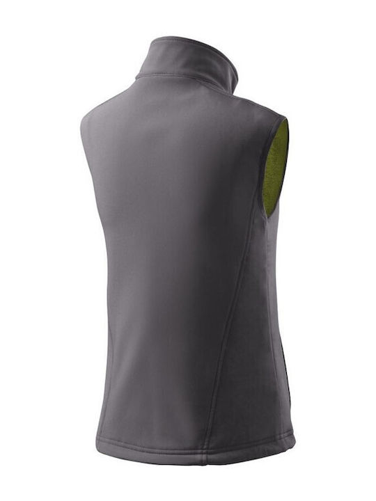 Women's for Hiking Short Sports Softshell Jacket Waterproof and Windproof for Winter Gray
