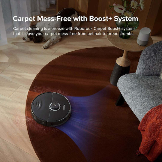 Roborock RockDock S8 Pro Ultra Σκούπα Ρομπότ με Χαρτογράφηση Laser & Απορρόφηση 6000Pa Μαύρη