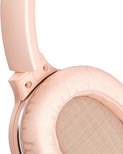 Baseus Encok D02 Pro Wireless / Wired On Ear Headphones with 25 hours of Operation and Quick Charge Pink