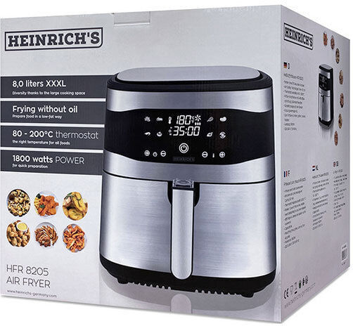 Heinrich's HFR 8205 Air Fryer 8lt Ασημί