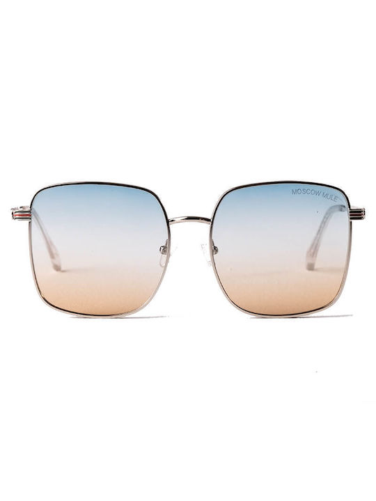 Moscow Mule Sunglasses with Silver Metal Frame and Multicolour Polarized Lens MM/LS309/5