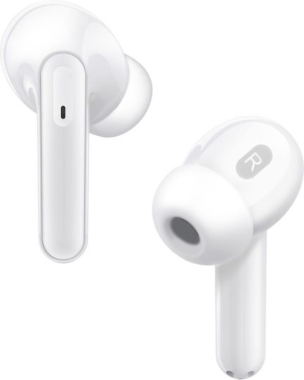 Denver TWE-61 Earbud Bluetooth Handsfree Ακουστικά με Θήκη Φόρτισης Λευκά