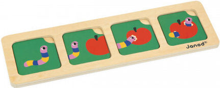 Janod The Garden Sequences Cards Εκπαιδευτικό Παιχνίδι Γνώσεων από Ξύλο για 3+ Ετών