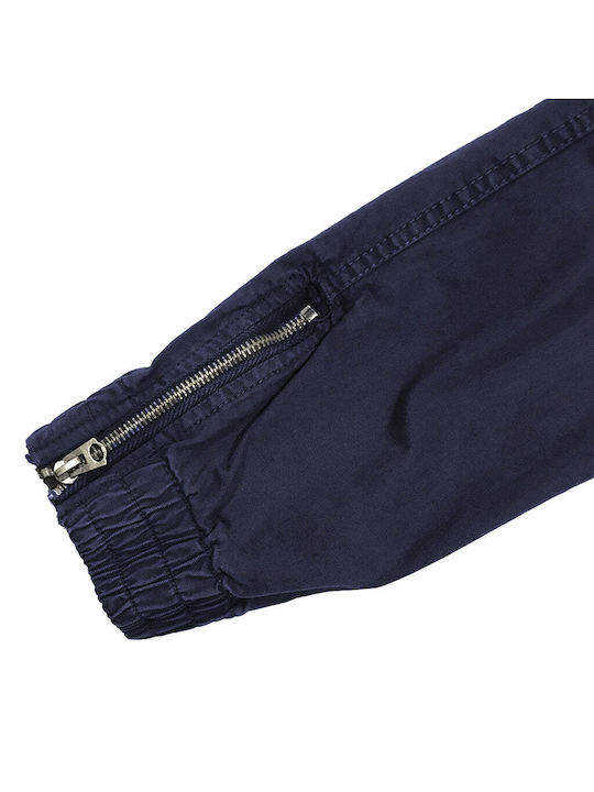 Ustyle Men's Trousers Cargo Elastic Blue